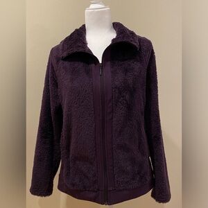 North face purple zip up jacket